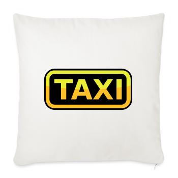 Taxi Schild - Sofakissenbezug 45 x 45 cm - Naturweiß  - Vorne