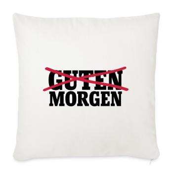 Guten Morgen - Sofakissenbezug 45 x 45 cm - Naturweiß  - Vorne