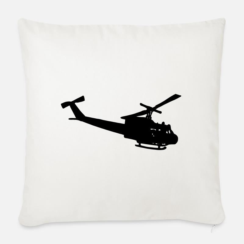 Bell UH-10 silhouette - Sofakissenbezug 45 x 45 cm - Naturweiß 