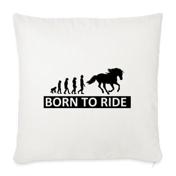 Horses, horse, riding, pony, cowboy, trot, Gallop - Sofa pillowcase 17,3'' x 17,3'' (45 x 45 cm) - natural white - Front