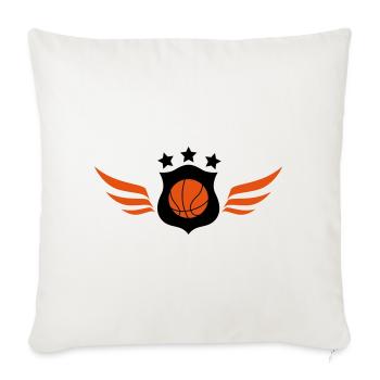 Basketball - Basket Ball - Game - Sport - Player - Sofa pillowcase 17,3'' x 17,3'' (45 x 45 cm) - natural white - Front