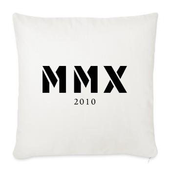 Roman numeral year of birth Made in 2010 - Sofa pillowcase 17,3'' x 17,3'' (45 x 45 cm) - natural white - Front