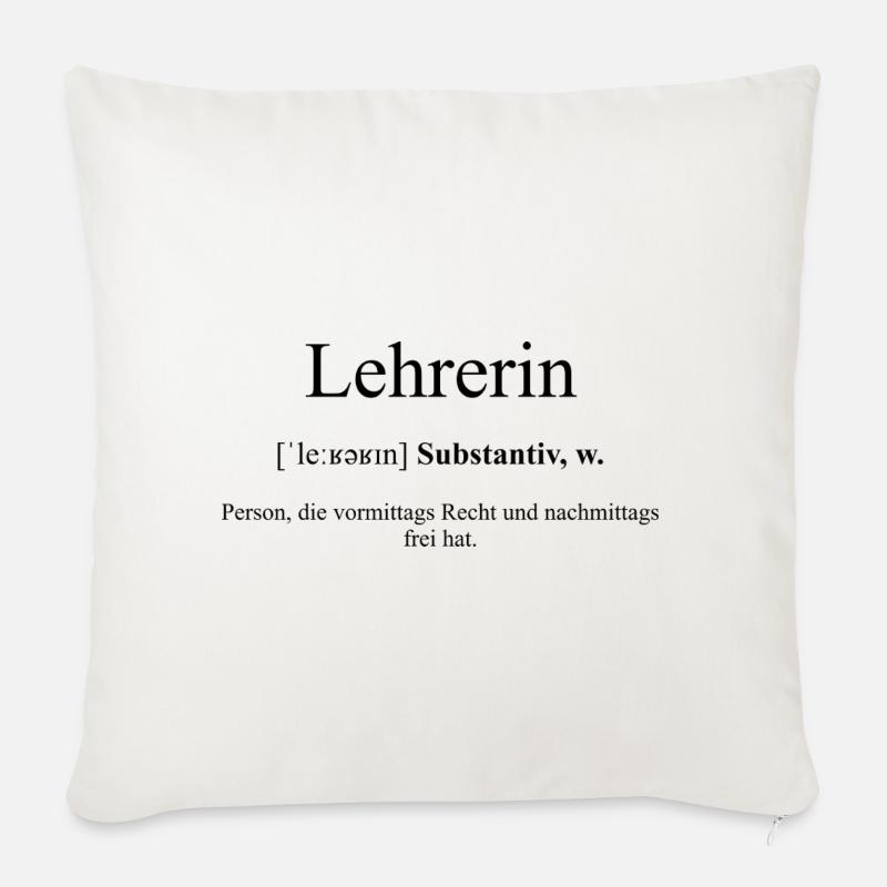 Lehrerin Definition Dictionary - Sofakissenbezug 45 x 45 cm - Naturweiß 