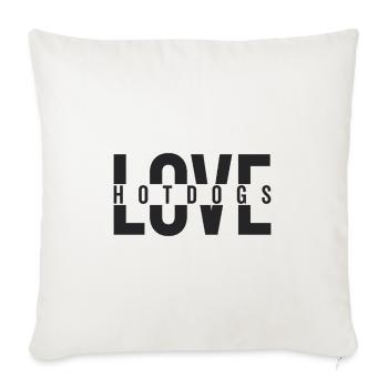 Love Hotdogs Fast Food Statement - Sofa pillowcase 17,3'' x 17,3'' (45 x 45 cm) - natural white - Front