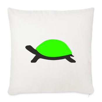 Drawn Turtle - Sofa pillowcase 17,3'' x 17,3'' (45 x 45 cm) - natural white - Front