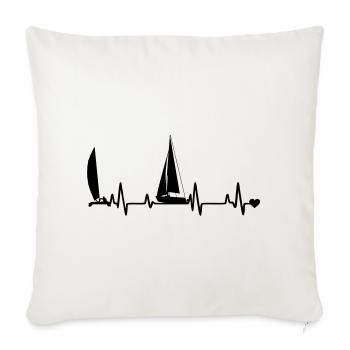 Voilier - Housse de coussin décorative 45 x 45 cm - blanc nature - Devant