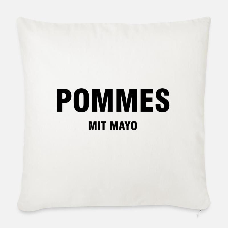 pommes - Sofakissenbezug 45 x 45 cm - Naturweiß 