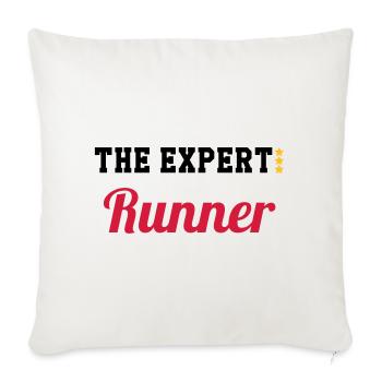 Running / Jogging / Run / Trail / Sport - Sofa pillowcase 17,3'' x 17,3'' (45 x 45 cm) - natural white - Front