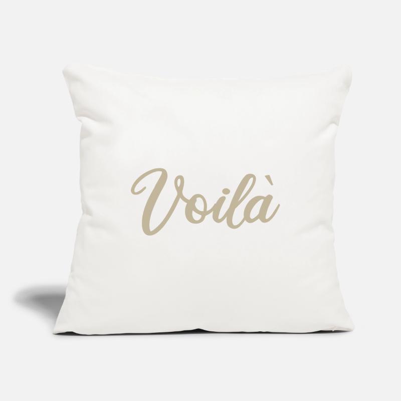 Voila Handlettered Script Design Sofa pillowcase 17,3'' x 17,3'' (45 x 45 cm)