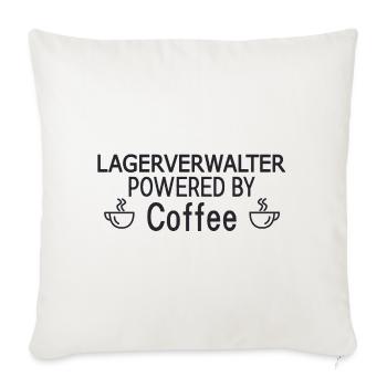 Warehouse Manager Powered By Coffee - Sofa pillowcase 17,3'' x 17,3'' (45 x 45 cm) - natural white - Front
