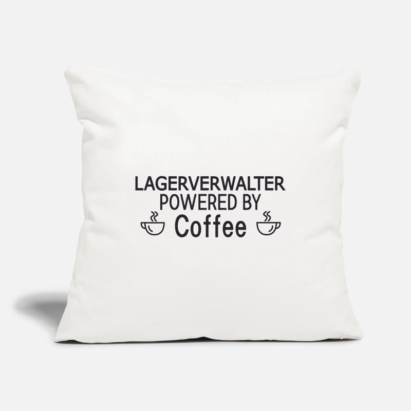 Warehouse Manager Powered By Coffee Sofa pillowcase 17,3'' x 17,3'' (45 x 45 cm)