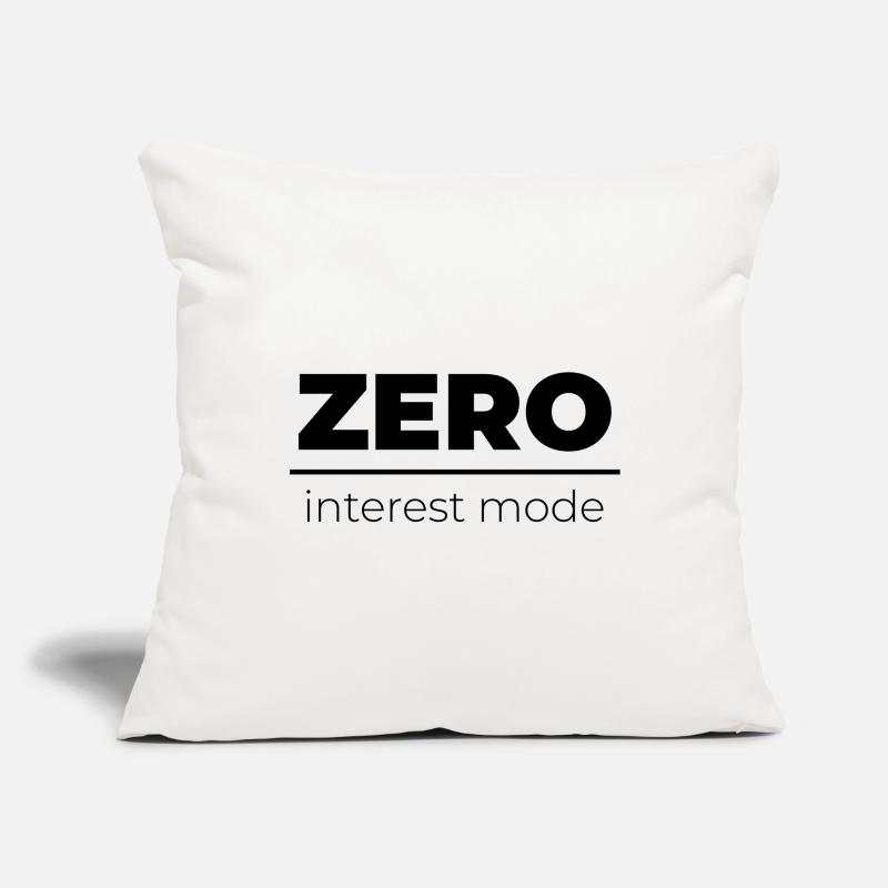 Zero Interest Mode | Minimal Statement Sofa pillowcase 17,3'' x 17,3'' (45 x 45 cm)