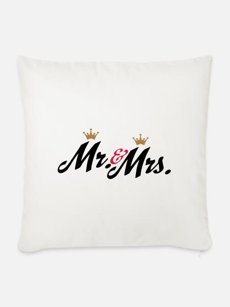 hochzeit - Sofakissenbezug 45 x 45 cm - Naturweiß 
