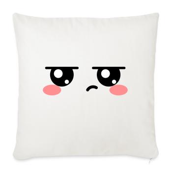 Annoyed Eyes Kawaii Sweet - Sofa pillowcase 17,3'' x 17,3'' (45 x 45 cm) - natural white - Front