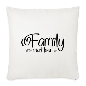Vacances en famille - Housse de coussin décorative 45 x 45 cm - blanc nature - Devant