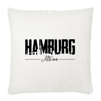 Hamburg Altona, City Shirt - Sofakissenbezug 45 x 45 cm - Naturweiß  - Vorne