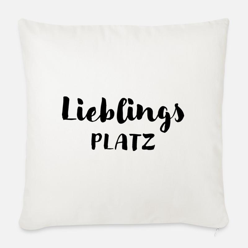 Lieblingsplatz - Sofakissenbezug 45 x 45 cm - Naturweiß