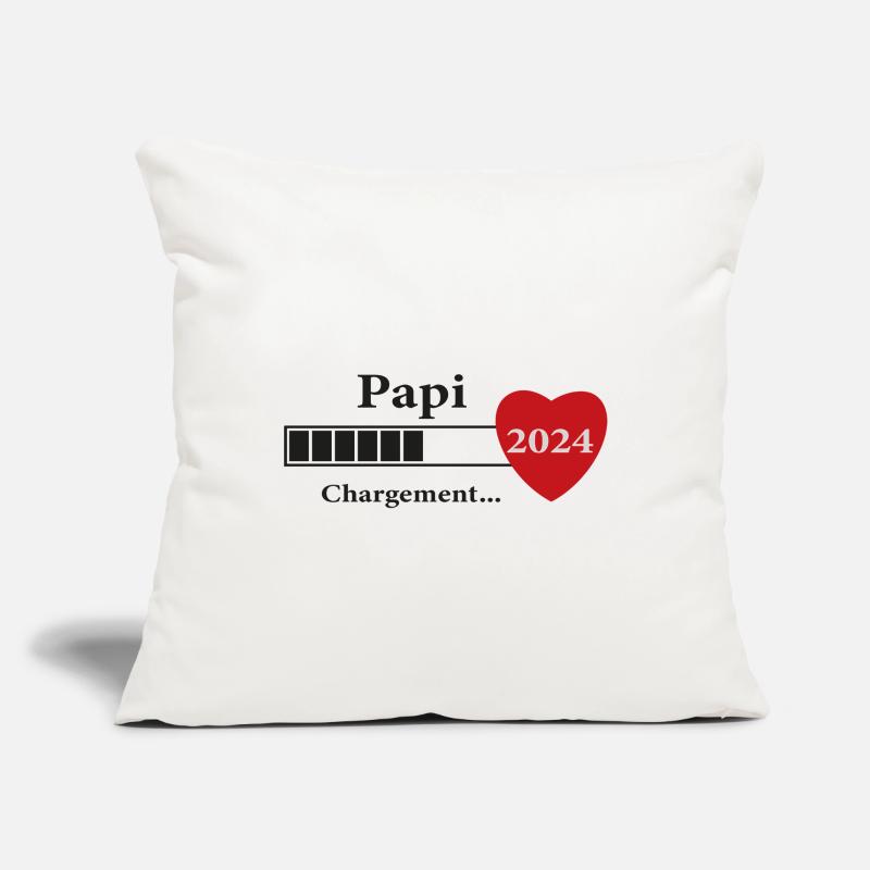 papi - futur papi chargement Housse de coussin décorative 45 x 45 cm