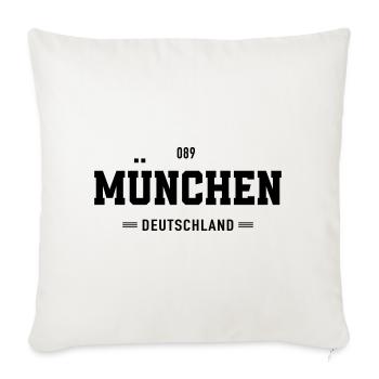 089 Muenchen Deutschland - Sofakissenbezug 45 x 45 cm - Naturweiß  - Vorne