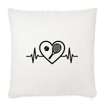 Tennis Heart - Sofa pillowcase 17,3'' x 17,3'' (45 x 45 cm) - natural white - Front