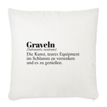 Graveln Definition - Sofakissenbezug 45 x 45 cm - Naturweiß  - Vorne