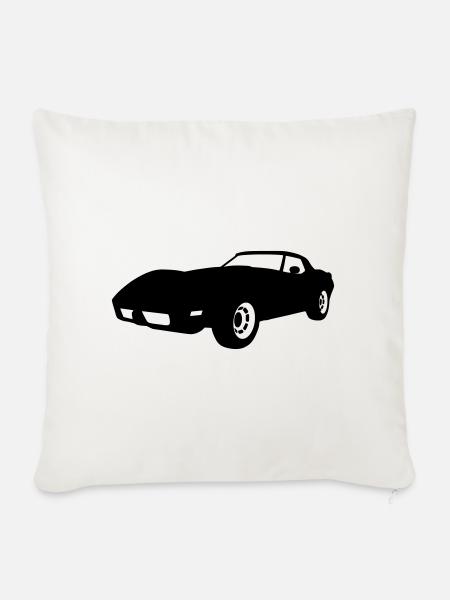 US Classic Car - Sofakissenbezug 45 x 45 cm - Naturweiß 