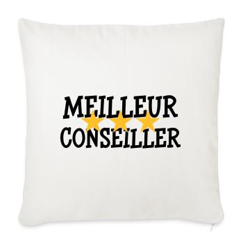 Meilleur Conseiller - Housse de coussin décorative 45 x 45 cm - blanc nature - Devant