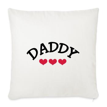 Daddy - Sofa pillowcase 17,3'' x 17,3'' (45 x 45 cm) - natural white - Front