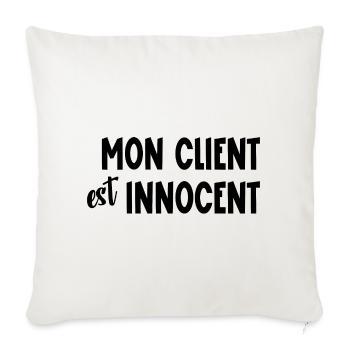 mon client est innocent - Housse de coussin décorative 45 x 45 cm - blanc nature - Devant