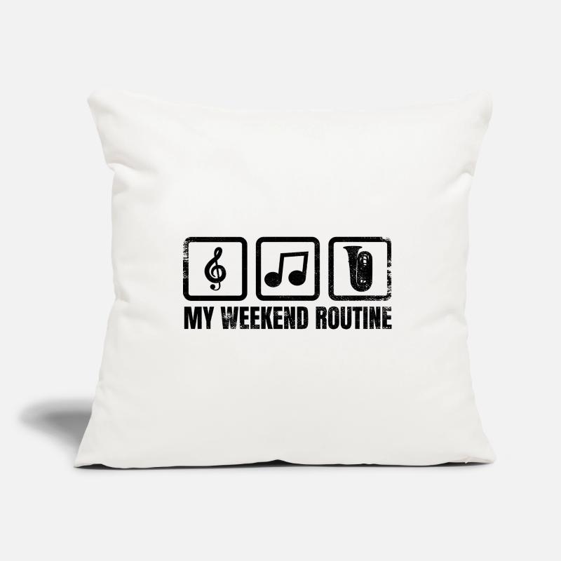 Ma routine du week-end Housse de coussin décorative 45 x 45 cm