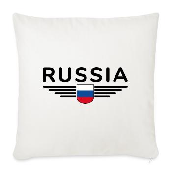 Russia T-Shirt – Pride and Tradition - Sofa pillowcase 17,3'' x 17,3'' (45 x 45 cm) - natural white - Front