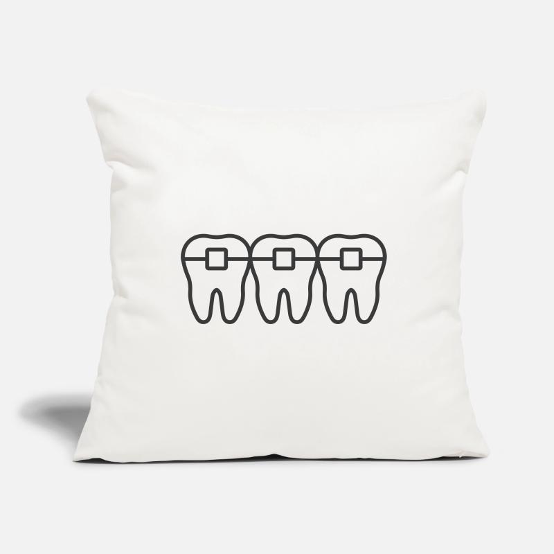 Braces Line Icon – Orthodontic Teeth Alignment Sym Sofa pillowcase 17,3'' x 17,3'' (45 x 45 cm)