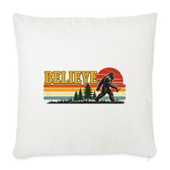 Glaub an Bigfoot Sunset Retro - Sofakissenbezug 45 x 45 cm - Naturweiß  - Vorne