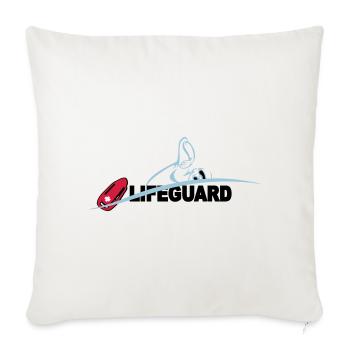Lifeguard sauveteur aquatique - Housse de coussin décorative 45 x 45 cm - blanc nature - Devant
