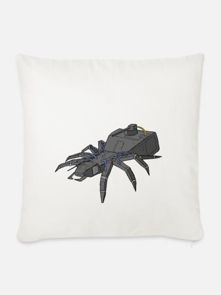 Spinne Robotics - Sofakissenbezug 45 x 45 cm - Naturweiß 