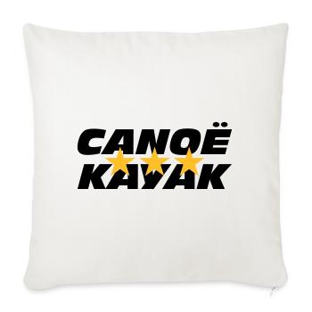 Canoë Kayak - Housse de coussin décorative 45 x 45 cm - blanc nature - Devant