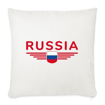Russia T-Shirt – Pride and Tradition - Sofa pillowcase 17,3'' x 17,3'' (45 x 45 cm) - natural white - Front