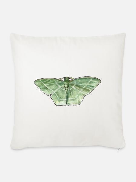 Grünspanner (Nemoria mimosaria) - Sofakissenbezug 45 x 45 cm - Naturweiß 
