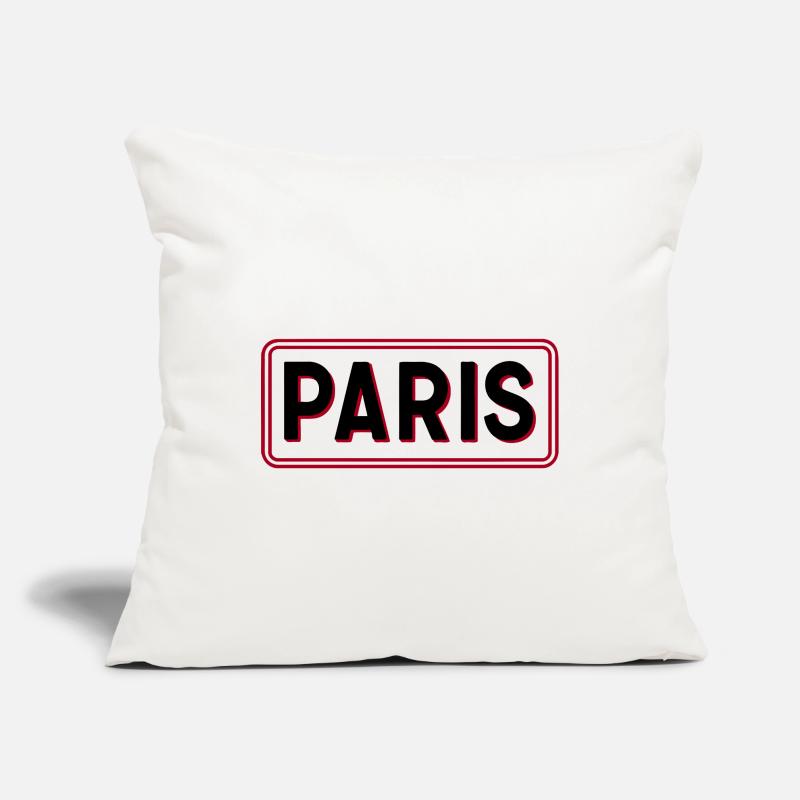 Paris Red Frame Typography Sofa pillowcase 17,3'' x 17,3'' (45 x 45 cm)