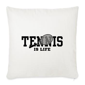 Le tennis, c’est la vie - Housse de coussin décorative 45 x 45 cm - blanc nature - Devant