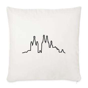 Kölner Skyline Kontur - Sofakissenbezug 45 x 45 cm - Naturweiß  - Vorne