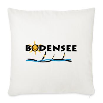 Bodensee - Sonnen T-Shirt - Sofakissenbezug 45 x 45 cm - Naturweiß  - Vorne