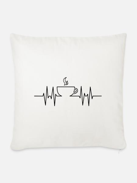 Coffee - Sofakissenbezug 45 x 45 cm - Naturweiß