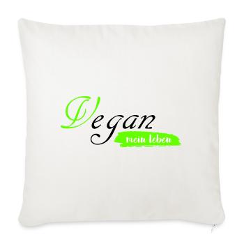 Vegan mein Leben, Lifestyle Vegano - Sofakissenbezug 45 x 45 cm - Naturweiß  - Vorne