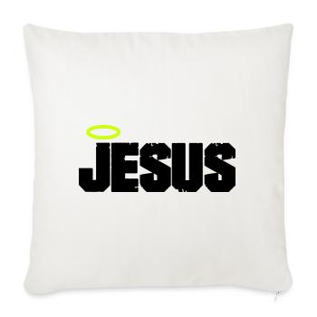 Mon Dieu - Housse de coussin décorative 45 x 45 cm - blanc nature - Devant