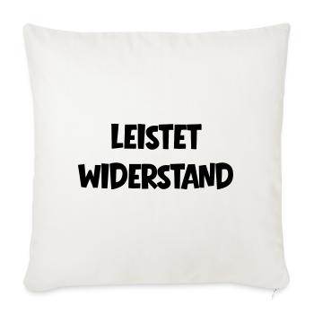 Leistet_wiederstand - Housse de coussin décorative 45 x 45 cm - blanc nature - Devant