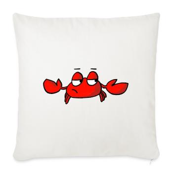 Crabe indifférent - Housse de coussin décorative 45 x 45 cm - blanc nature - Devant