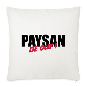 Paysan de ouf ! - Housse de coussin décorative 45 x 45 cm - blanc nature - Devant