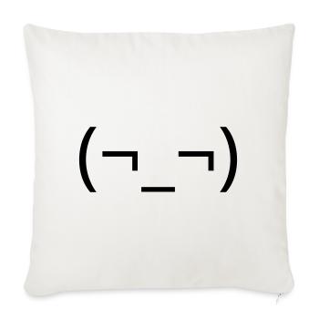 Émote d’agacement de la Garde Latérale Sèche (¬_¬) - Housse de coussin décorative 45 x 45 cm - blanc nature - Devant
