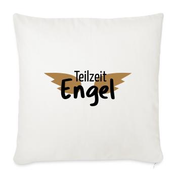 Engel Teilzeitengel Flügel Held Heldin Geschenk - Sofakissenbezug 45 x 45 cm - Naturweiß  - Vorne